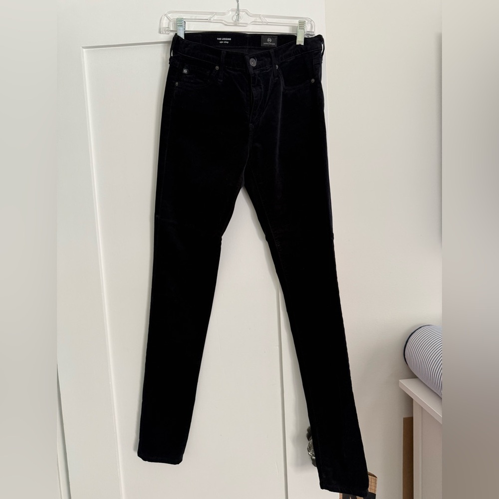 Women's Black Velvet Jeans